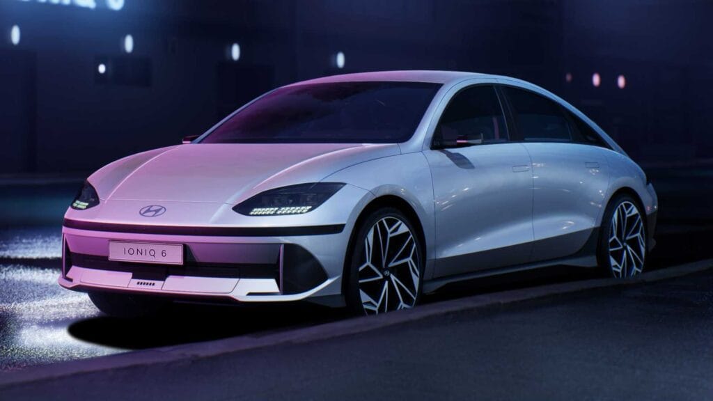 hyundai ioniq 6 design debut front purple city