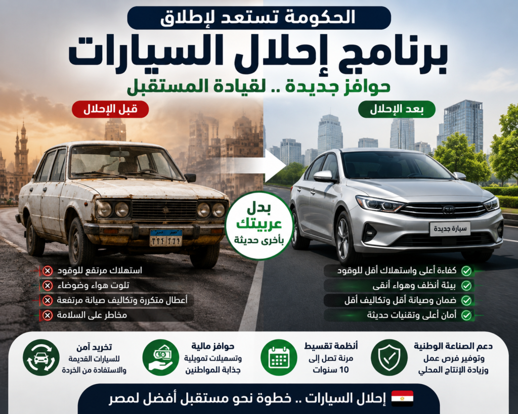 الحكومة تمهّد لإطلاق برنامج إحلال السيارات بحوافز مغرية.. وخبراء يحددون شروط النجاح