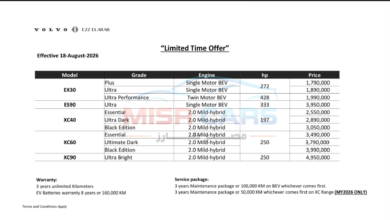 انخفاض أسعار سيارات فولفو في مصر حتى 340 ألف جنيه